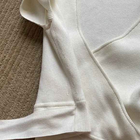 Wilfred Cream V-Neck Sweater - Picture 10 of 16